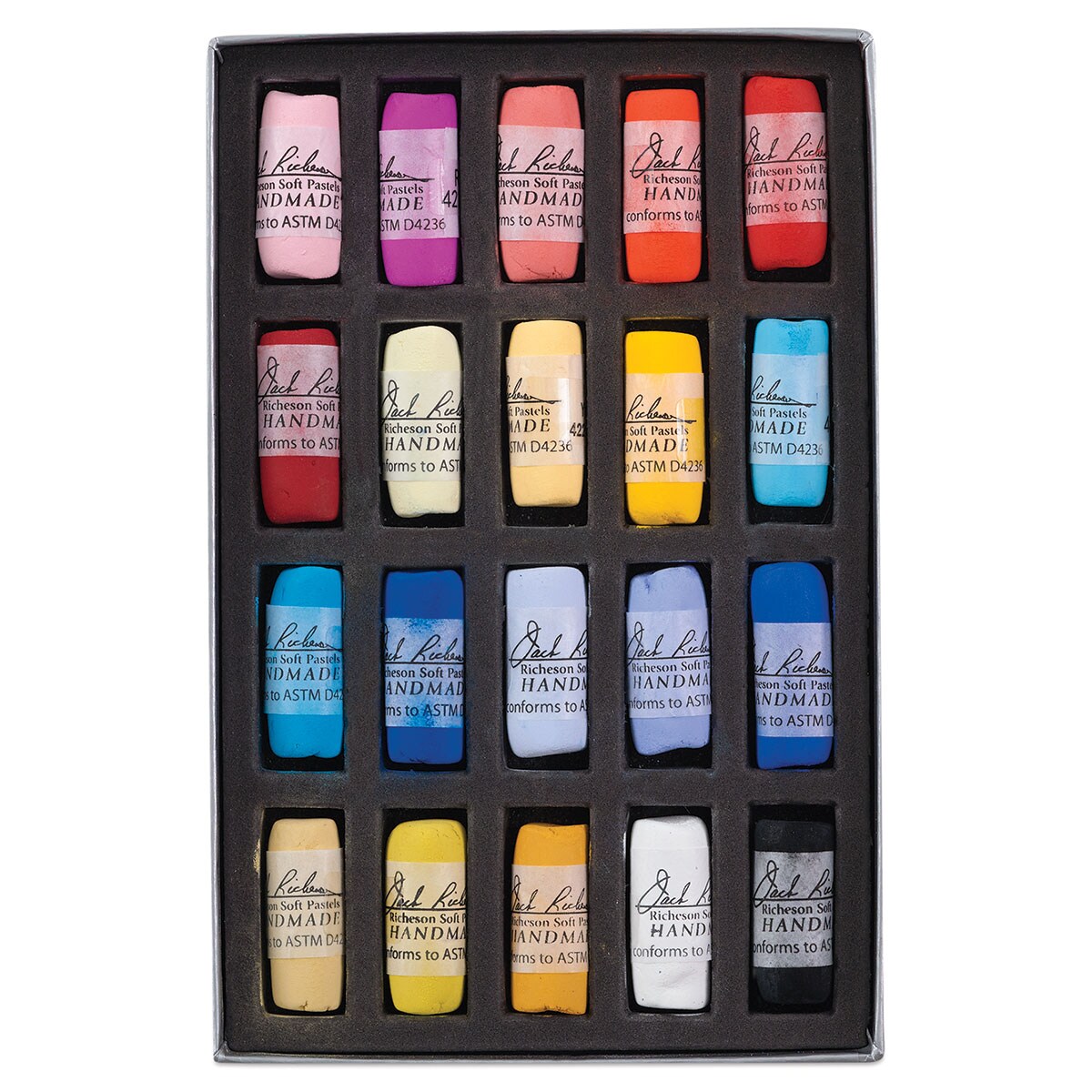 Richeson Soft Handrolled Pastels - Color Wheel, Primary, Set of 20
