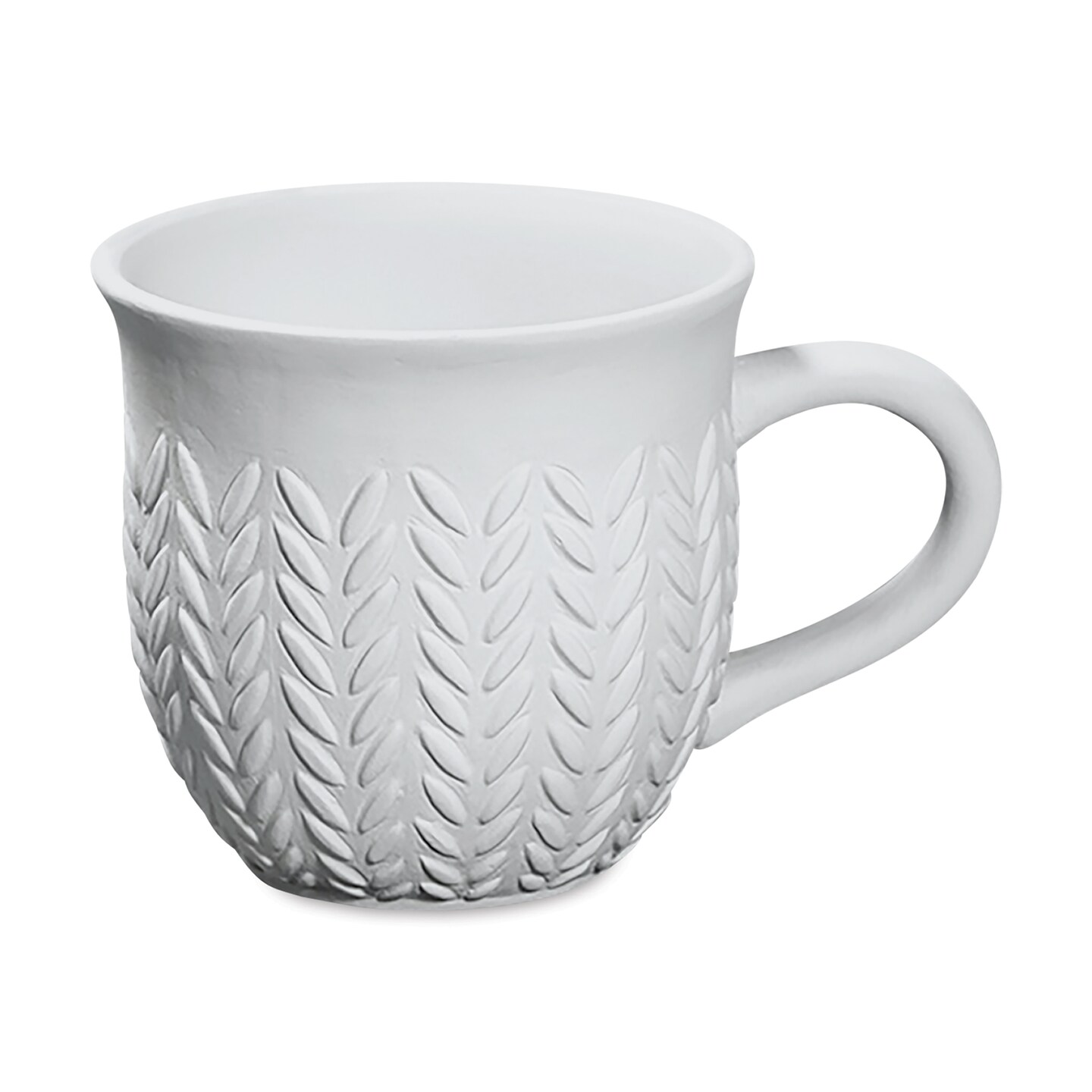 Mayco Earthenware Bisque Mugs - Stitched, Pkg of 6