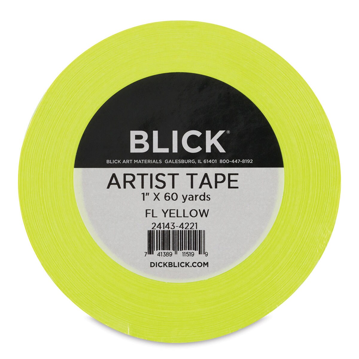 Blick Artist Tape - Fluorescent Yellow, 1&#x22; x 60 yds