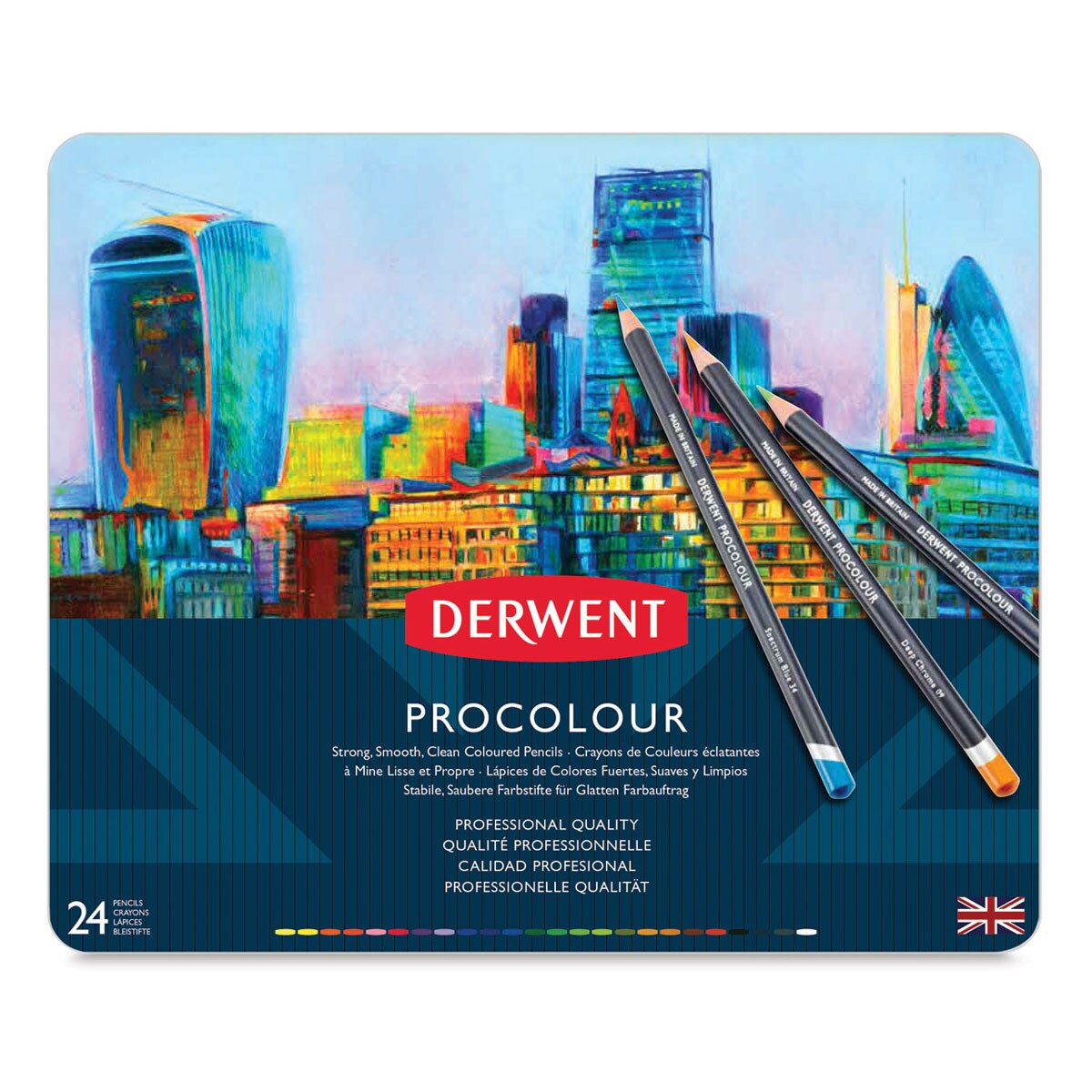 Derwent ProColour Colored Pencils - Set of 24, Assorted Colors