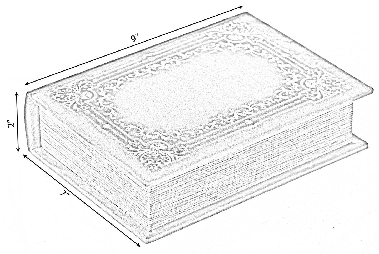 Decorative Vintage Book Shaped Trinket Storage Box