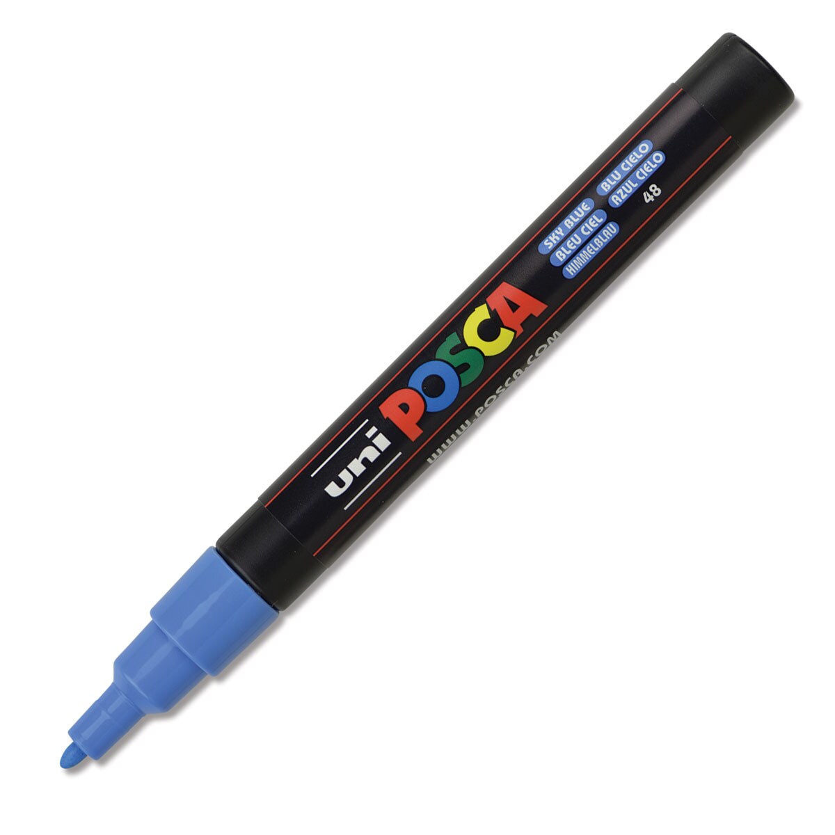 Uni Posca Paint Marker - Sky Blue, Fine, Bullet Tip, 0.9mm-1.3mm