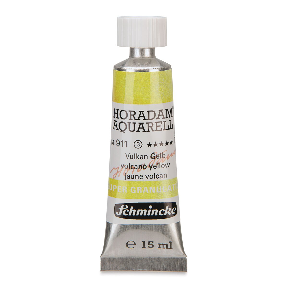 Schmincke Horadam Aquarell Artist Watercolor - Volcano Yellow, Supergranulation, 15 ml, Tube