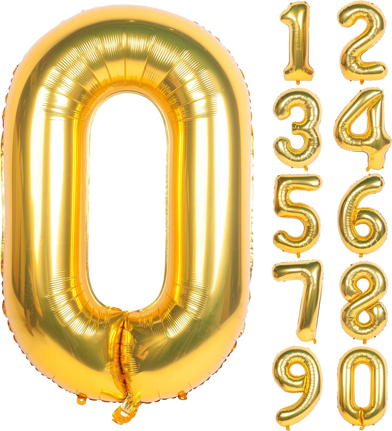 40 inch Gold Number Balloons (Gold 0)