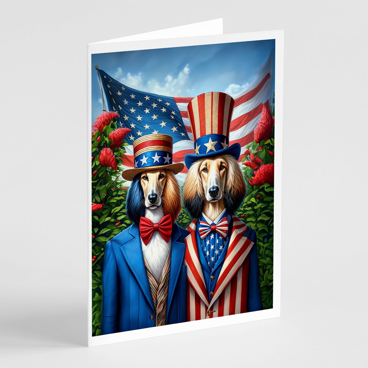 Caroline&#x27;s Treasures All American Yorkshire Terrier Greeting Cards Pack of 8