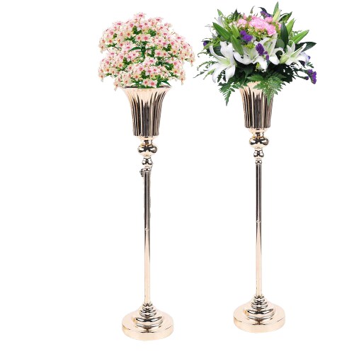 Kitcheniva 2 Pack Metal Wedding Flower Trumpet Vase