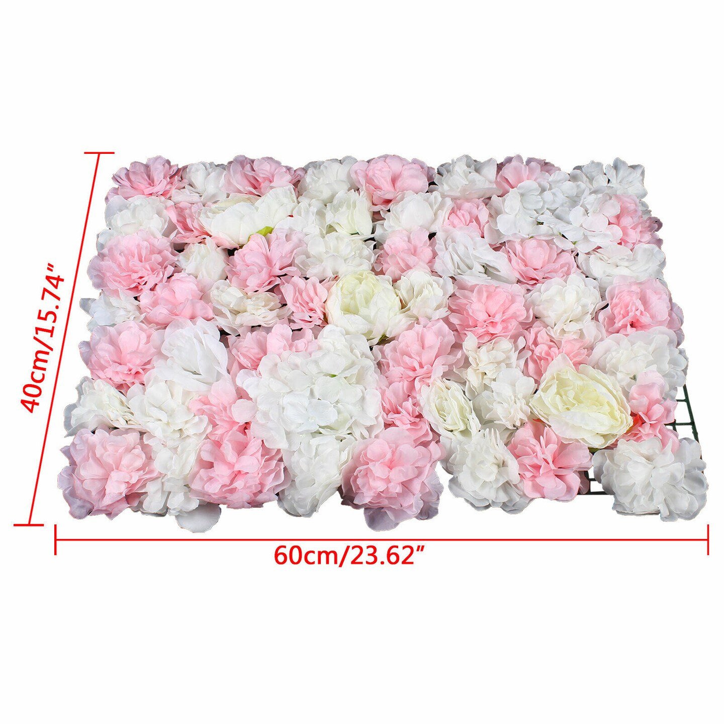 Kitcheniva 6 Pcs Artificial Flower Wall Panel Rose Hydrangea