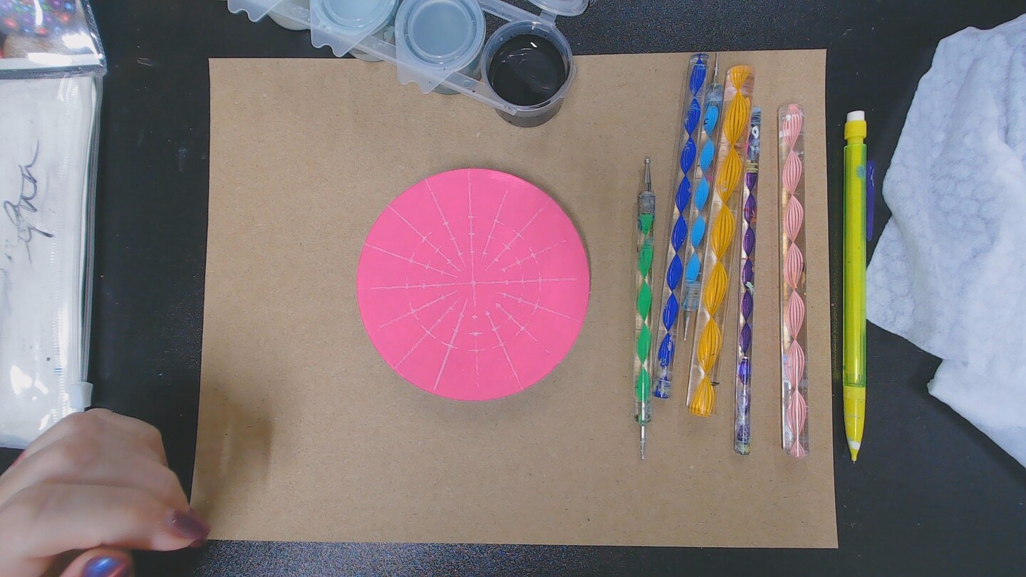 "Disco Dots" Dot Mandala Painting Step by Step image 2