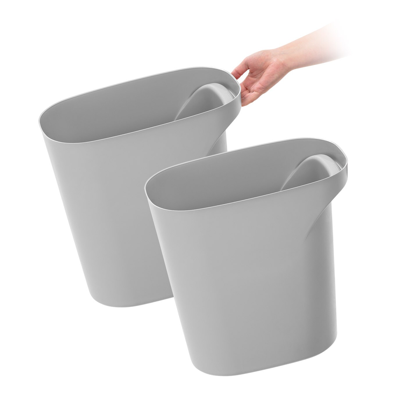 IRIS USA 6 Gallon / 24 Quart Plastic Wastebasket Garbage Trash Cans with Handles for Home Office Kitchen Bedroom Bathroom