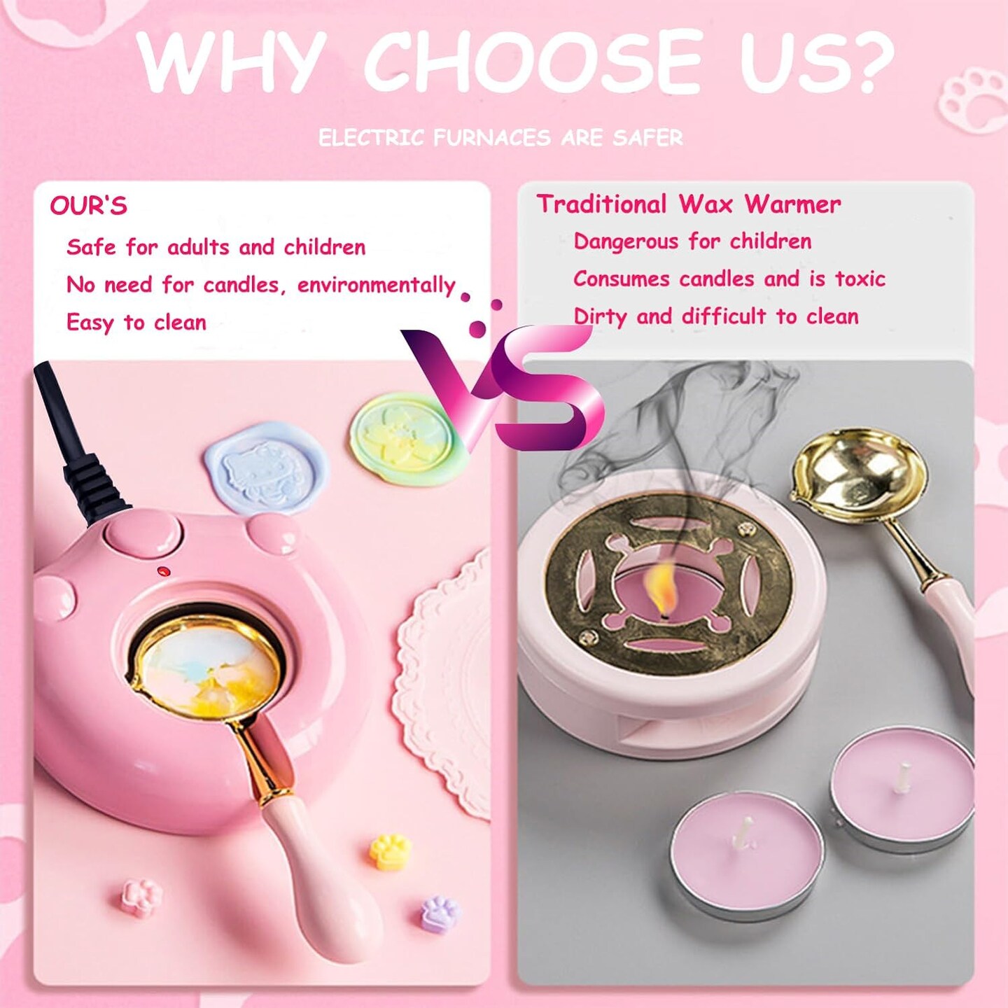 Electric Wax Seal Stamp Kit with Pink Gift Box, Wax Seal Warmer, 624 Pcs Wax Seal Beads, Wax Seal Stamp, Wax Spoon, Wax Seal Pens, Envelopes, Tweezers, Gift for Kids Girls Crafter DIY