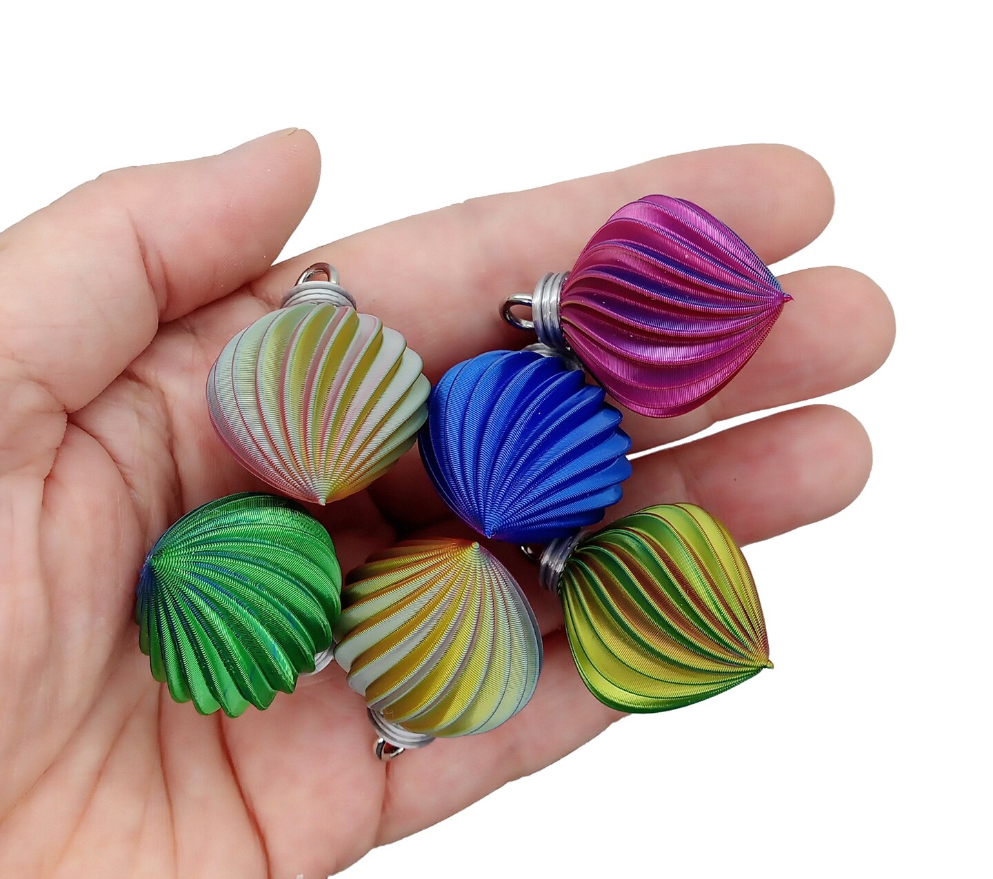 20 Multicolor Small Ornaments for Miniature Christmas Trees, Mixed Colors, about 1 inch tall, Adorabilities