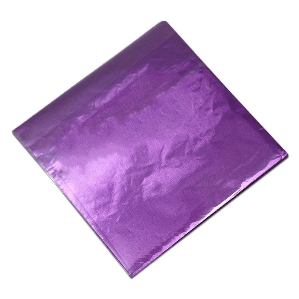 500 Pieces 5 Colors Chocolate Candy Wrappers Aluminium Foil Paper Wrapping Papers Square Sweets Lolly Paper Food Candy Tin Foil Wrappers for Candy Packaging Decoration (4x4 inches)