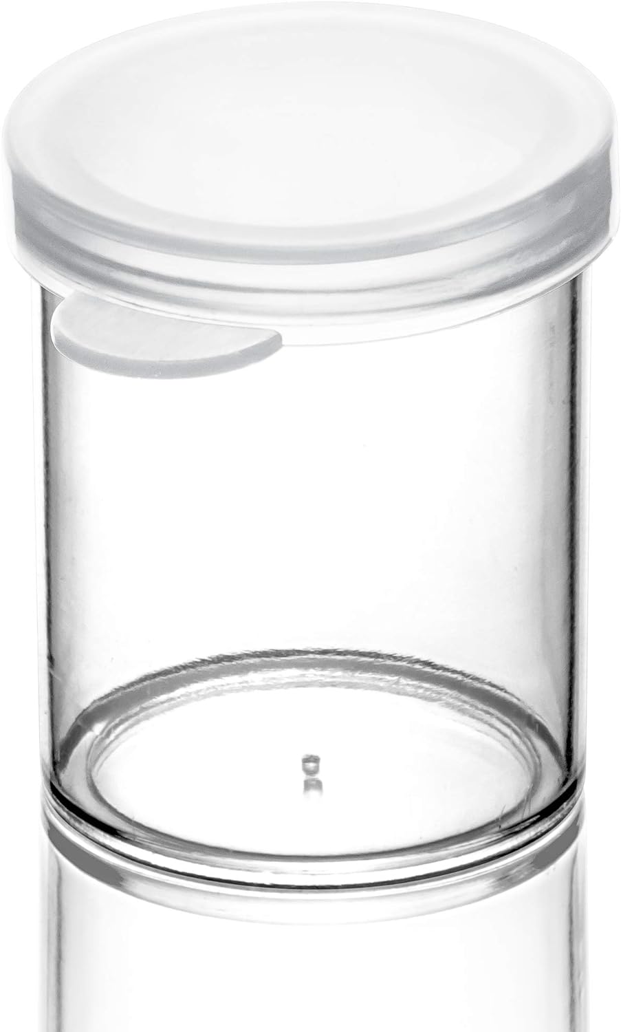 30 Plastic Mini Containers with Lids, 1oz, Craft Storage Containers for Beads, Glitter, Slime, Paint Pots or Seed Storage, Small Clear Empty Cups with Lids (30 Pack)