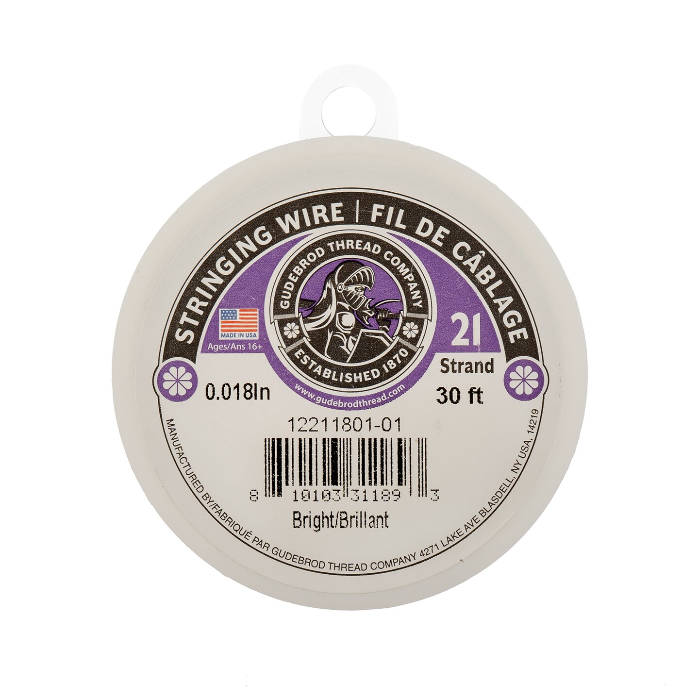 Gudebrod 21-Strand Stainless Steel Jewelry Wire | Made in USA