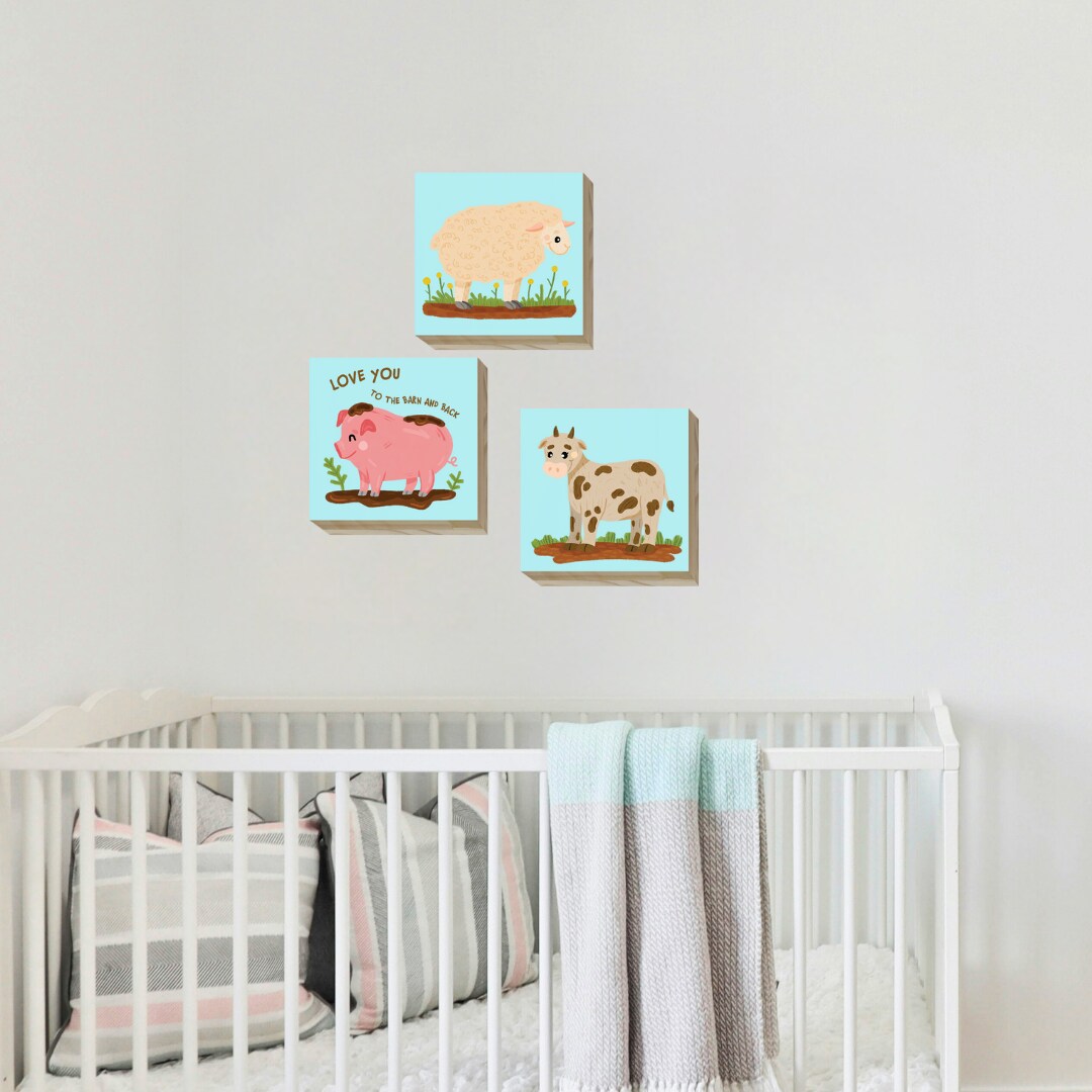 Farm Nursery Wood Wall D&#xE9;cor Set