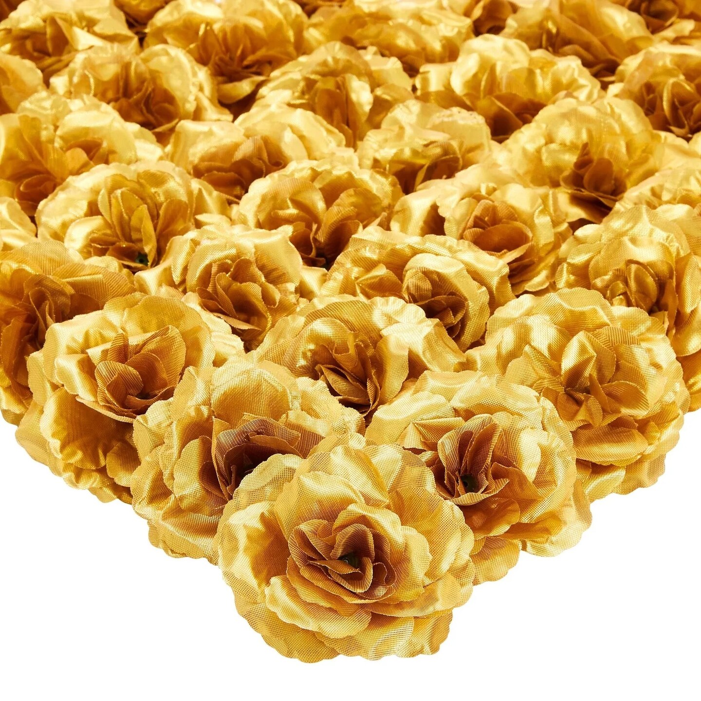 50 Pack Stemless Artificial Silk Roses