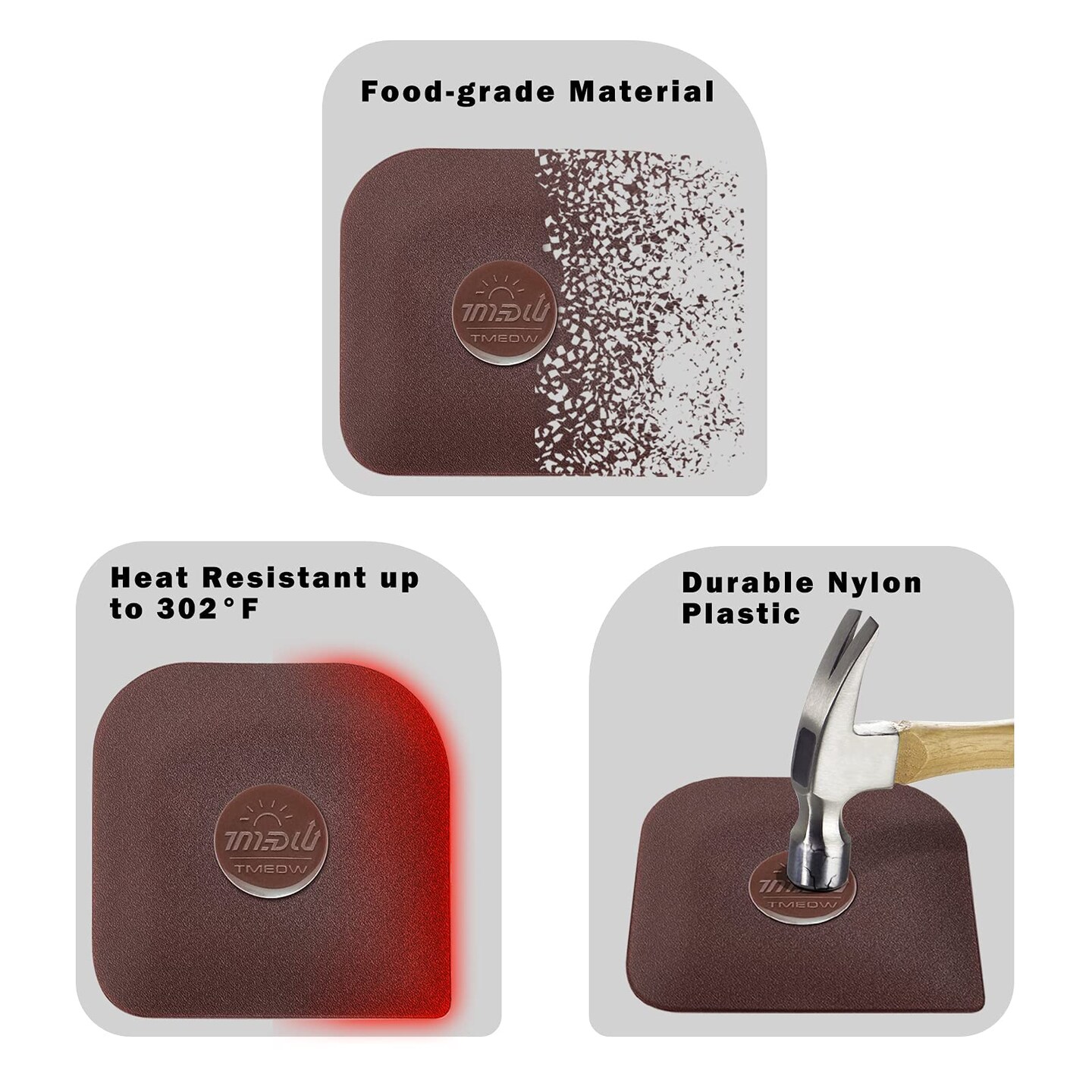 5 Pieces Pot Scraper Plastic, Pot Scraper Non Scratch for Cast Iron, Pot and Pan Cleaning, Sturdy Scraper Kitchen Tool