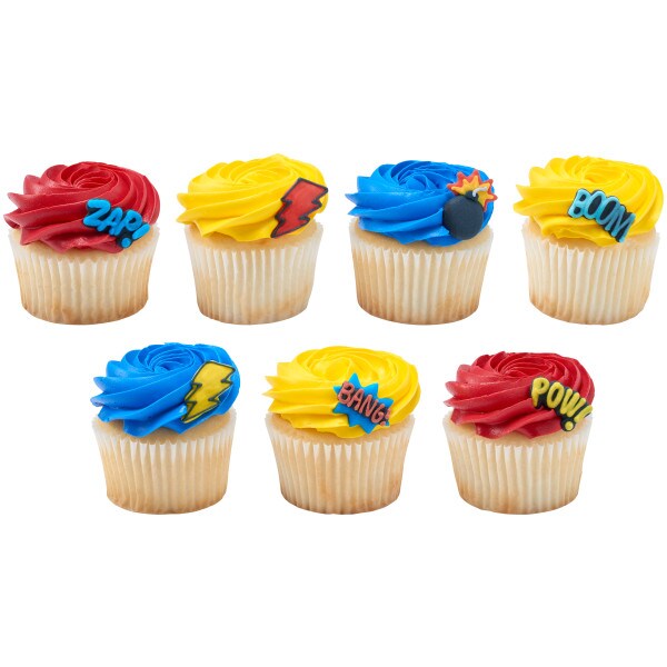 Superheroes Royal Icing Decoration 12ct