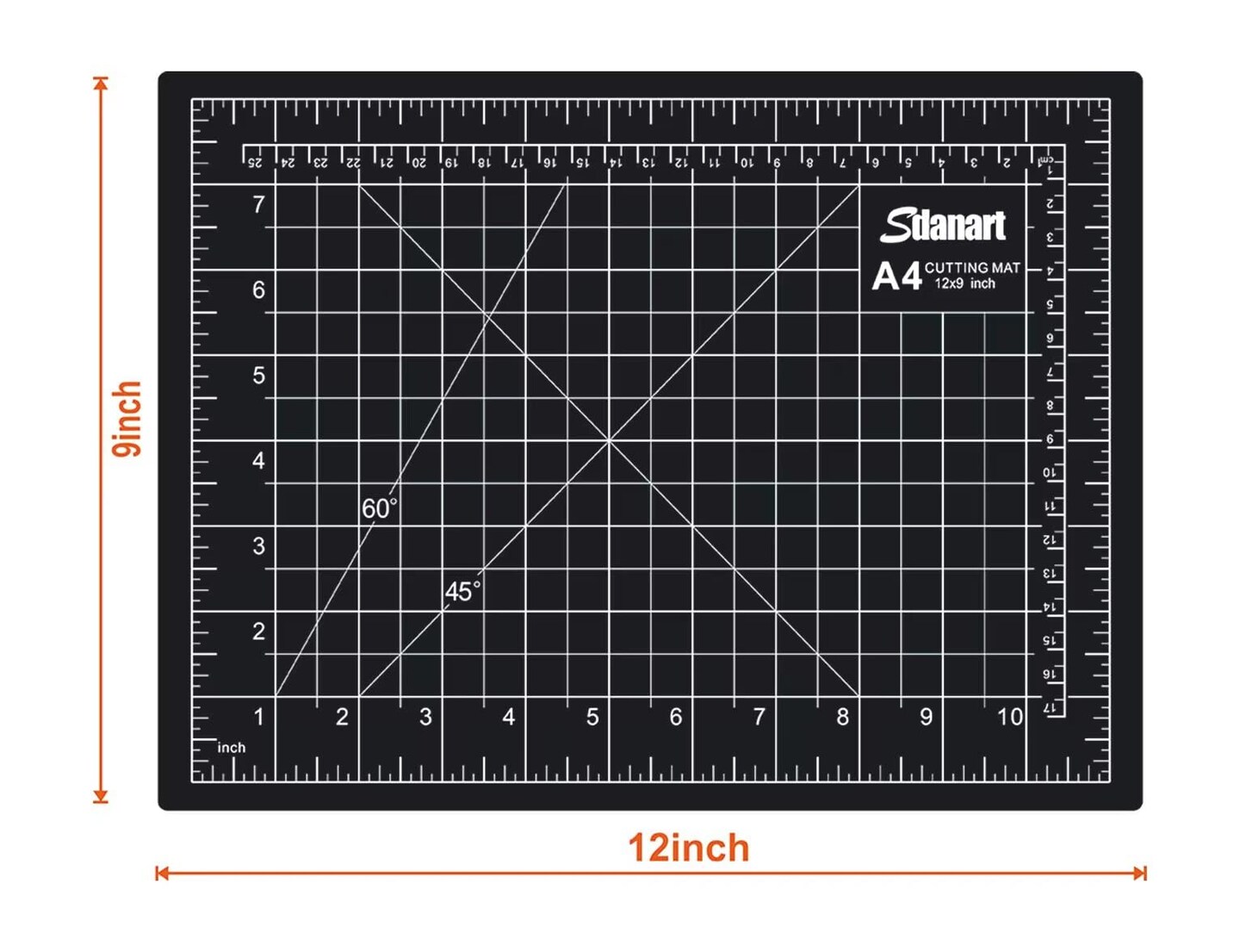 Self Healing Cutting Mat: 9&#x22;&#xD7;12&#x22; Double Sided 5-Ply Rotary Cutting Board for Sewing, Crafts, Quilting, Fabric, Hobby, Art Project