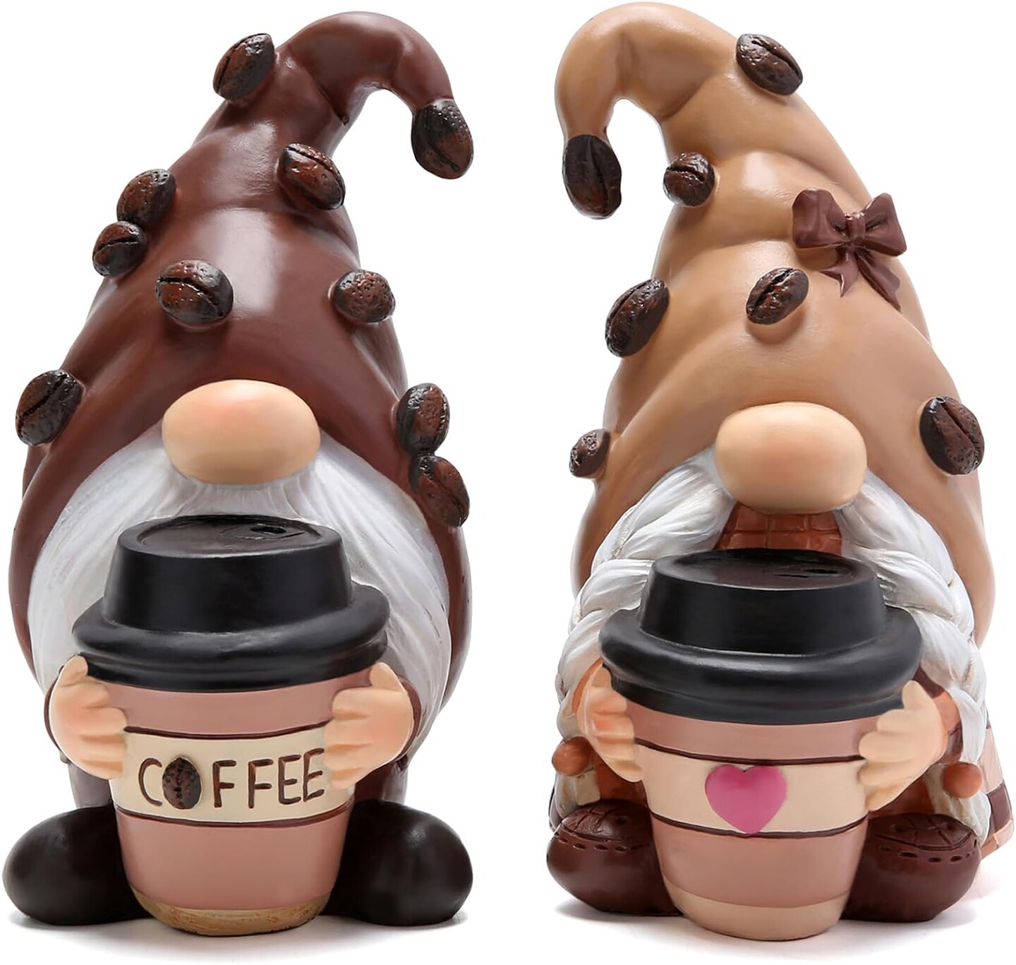 Coffee-Themed Gnome: Indoor Home Decor, Outdoor Porches, Coffee Bar Statue, Decoration for All Seasons - Swedish Tomte Elf Dwarf Figurines Concept