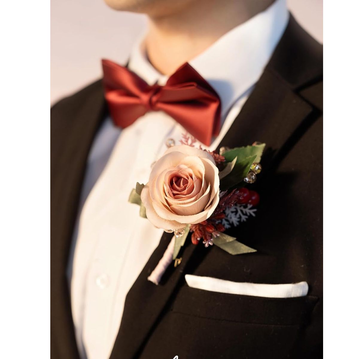 Boutonniere Set of 6 for Groom &#x26; Groomsmen