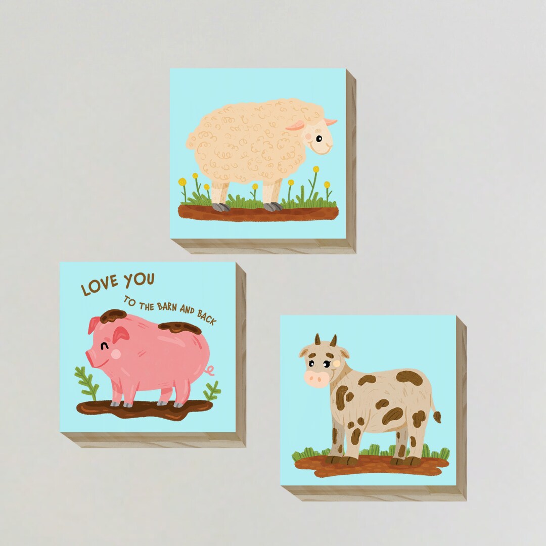 Farm Nursery Wood Wall D&#xE9;cor Set