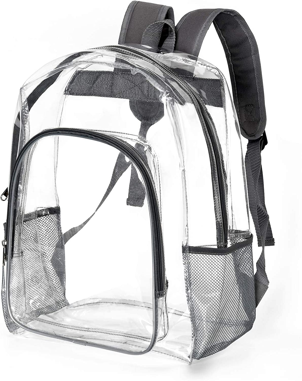 Clear Backpack Heavy Duty Clear Bookbag Transparent Backpack See through Plastic Backpacks for School Work Concert College Black Michaels