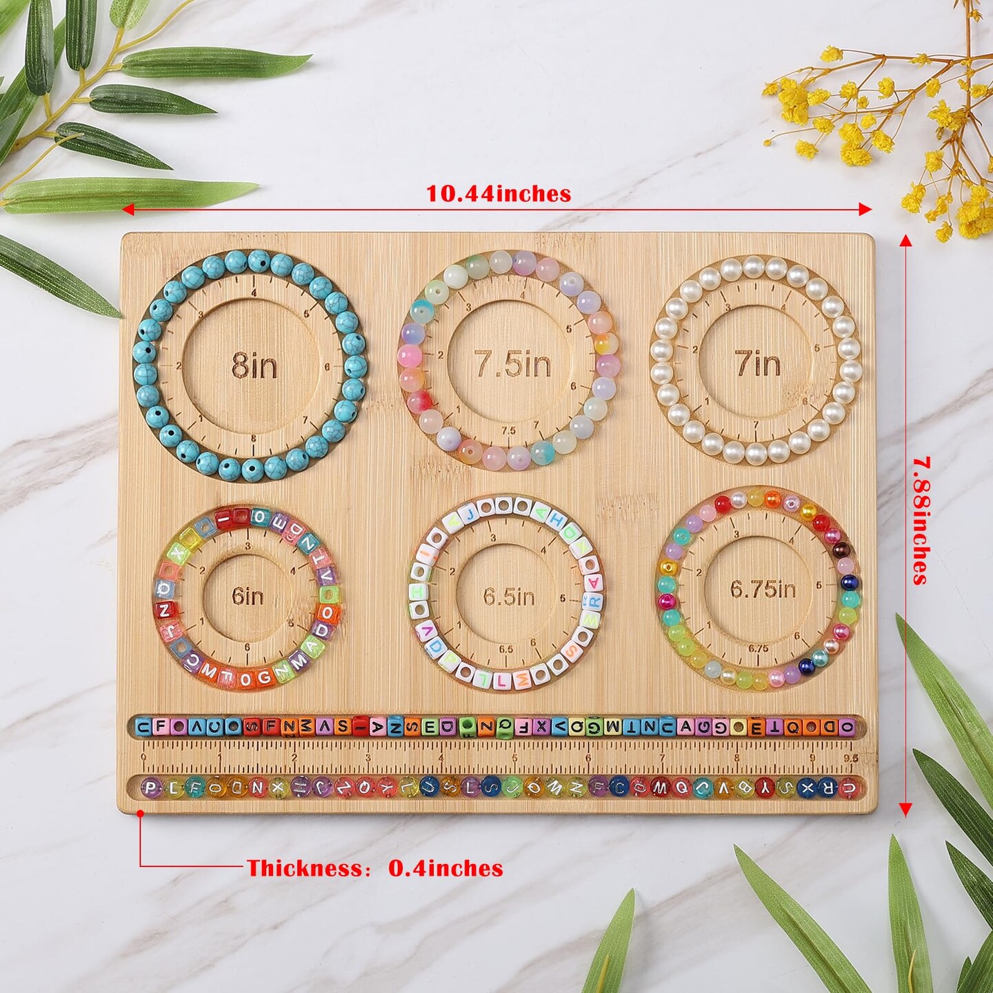 Bead Board for Jewelry Making, Bamboo Beading Board for Jewelry Bracelet Making, Bracelet Bead Board, Bracelet Bead Board for Bracelet, Jewelry Making, DIY