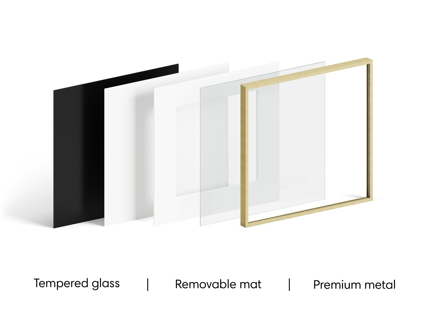 Haus and Hues Aluminum Glass and Matted Picture Frame