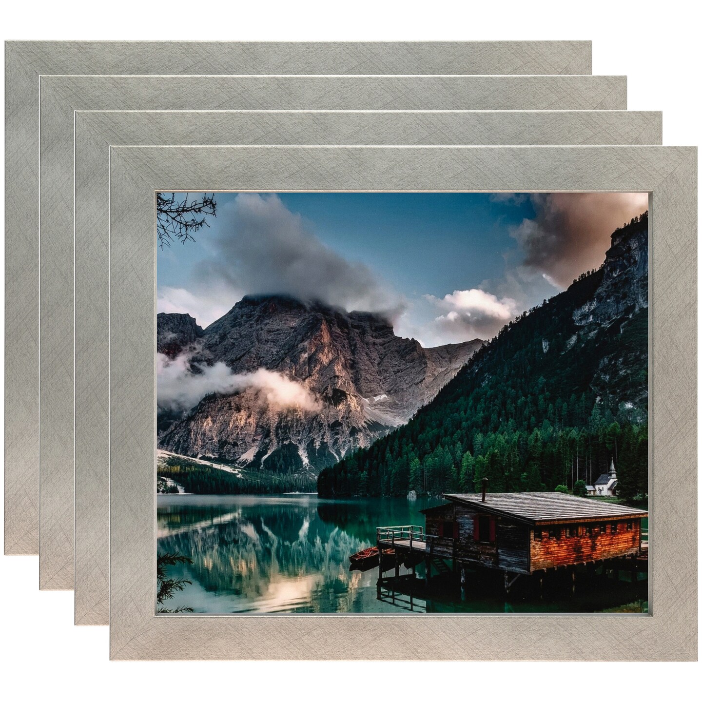 ArtToFrames 5x5 Inch Modern Picture Frame, Multi Pack, Comes with Regular Glass (WOMPack-46-5x5)