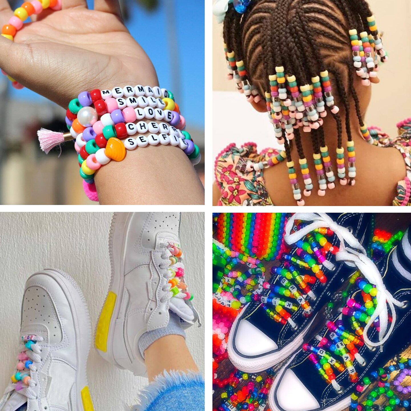 2350 Pieces, 64 Colors, Pony Beads for Bracelet Making Kit, Rainbow Kandi Beads Friendship Bracelet Kit, Letter Beads and Elastic Strings for Bracelet Necklace Making, Craft Gifts Set for Girls