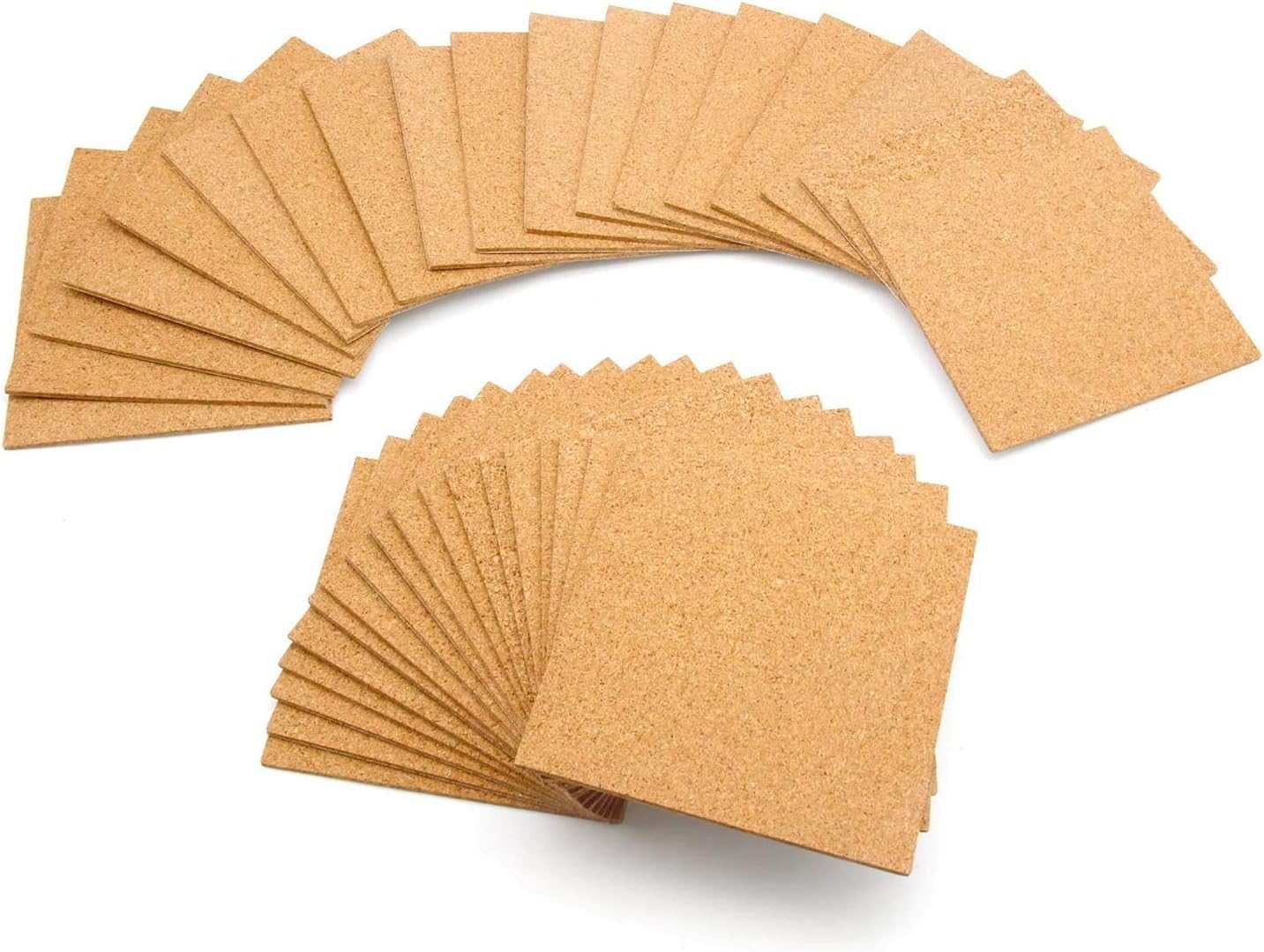 36 PCS Self-Adhesive Cork Sheets 4&#x22;x 4&#x22; for DIY Coasters, Cork Board Squares, Cork Tiles, Cork Mat, Mini Wall Cork Board with Strong Adhesive-Backed