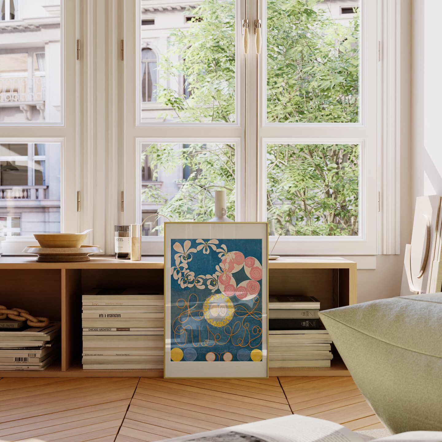 Haus and Hues Aluminum Glass and Matted Picture Frame
