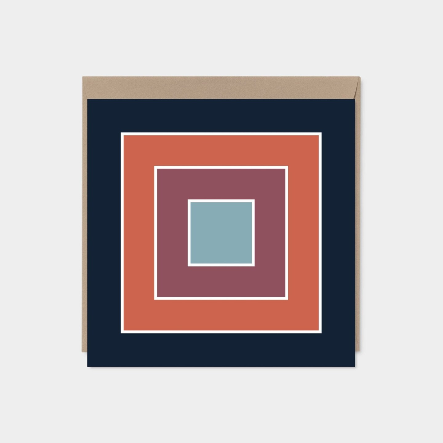 Color Block Square Card V, Modern Art