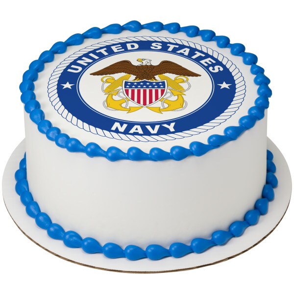United States Navy Edible Cake Topper Image 1/4 sheet