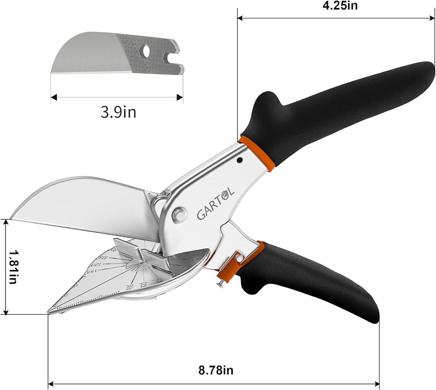 GARTOL Multifunctional Trunking/Miter Shears with Replacement Blades