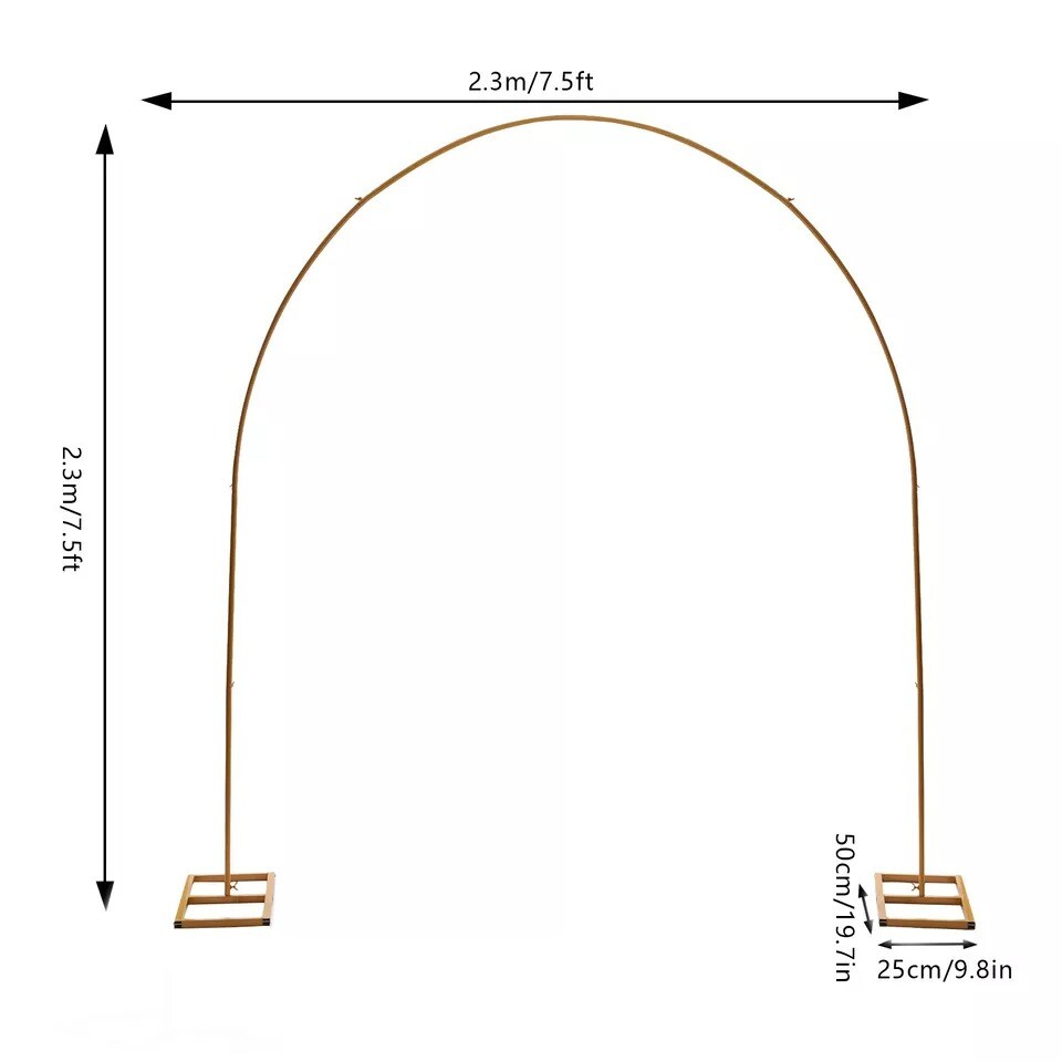 7.5ft Metal Wedding Party Arch Backdrop Balloon Flowers Stand Gardens Decoration
