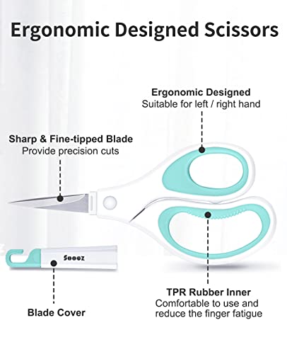6 Pieces Basic Tools Set for Cricut, Precision Craft Vinyl Tool Kit, Scoring Stylus/Weeder/, Scraper/Spatula/Tweezers/Scissors for Vinyl,Paper & Iron-on Projects,Colored