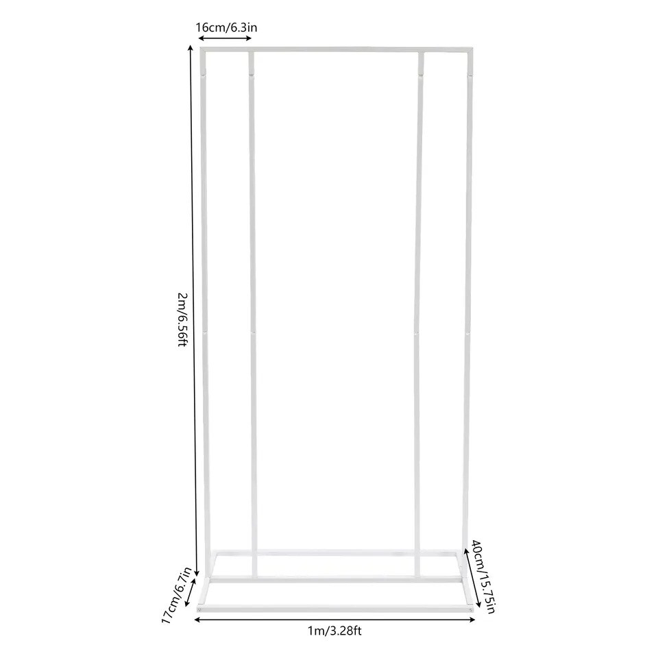 Metal Wedding Backdrop Stand Flower Frame Rack Garden Party Decor Free Standing