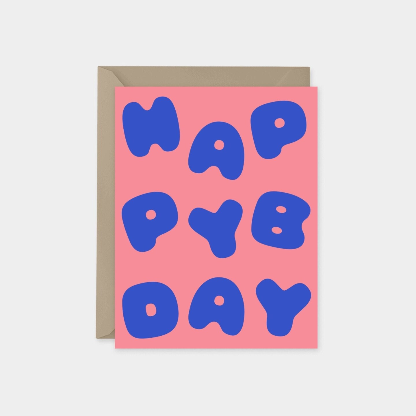 Happy Birthday Puffy Typography Card,