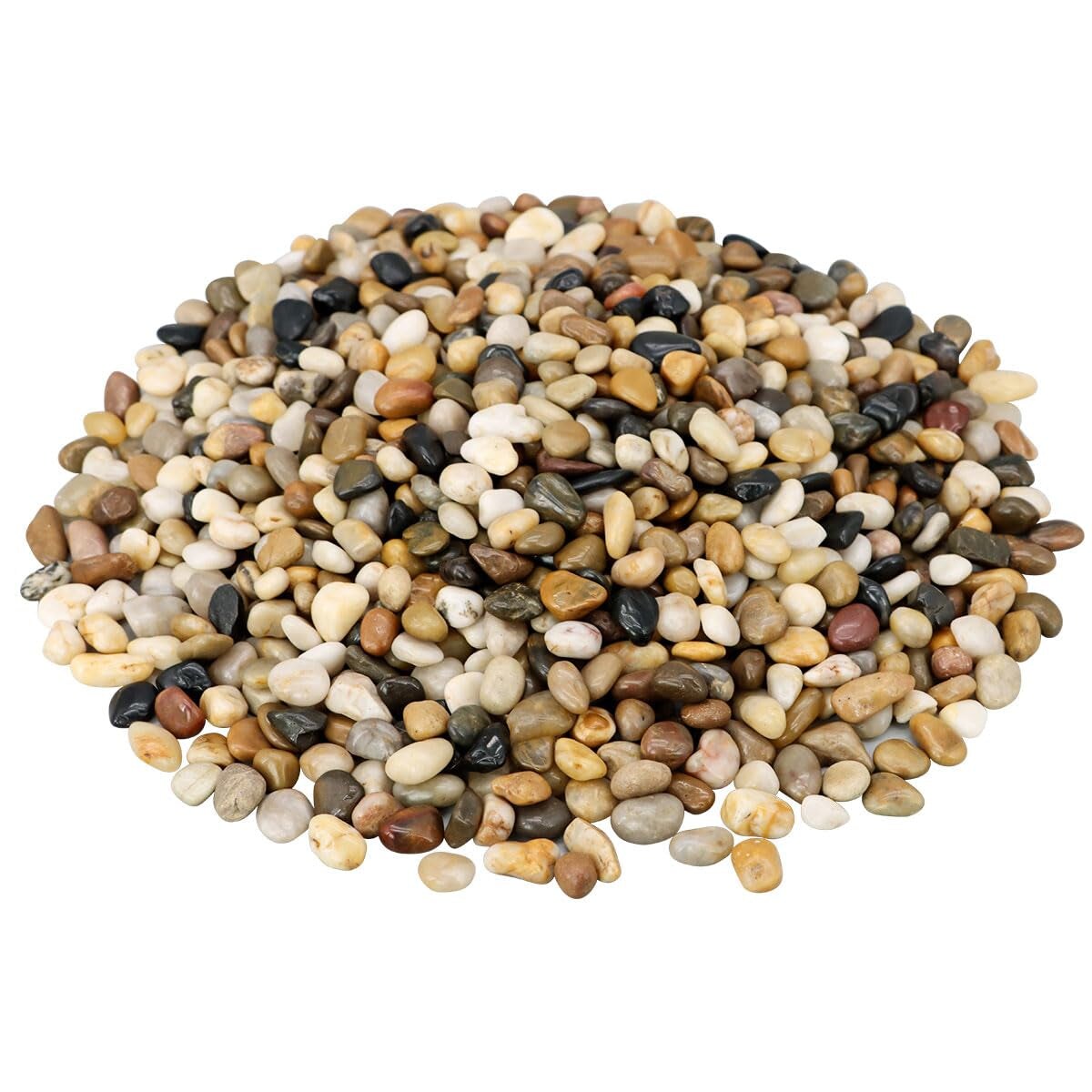 River Rocks Decorative Ornamental Pebbles Garden Landscaping Stones Gravel Filler for Home Decoration Flower Bed Fish Tank Plants Vases Succulents