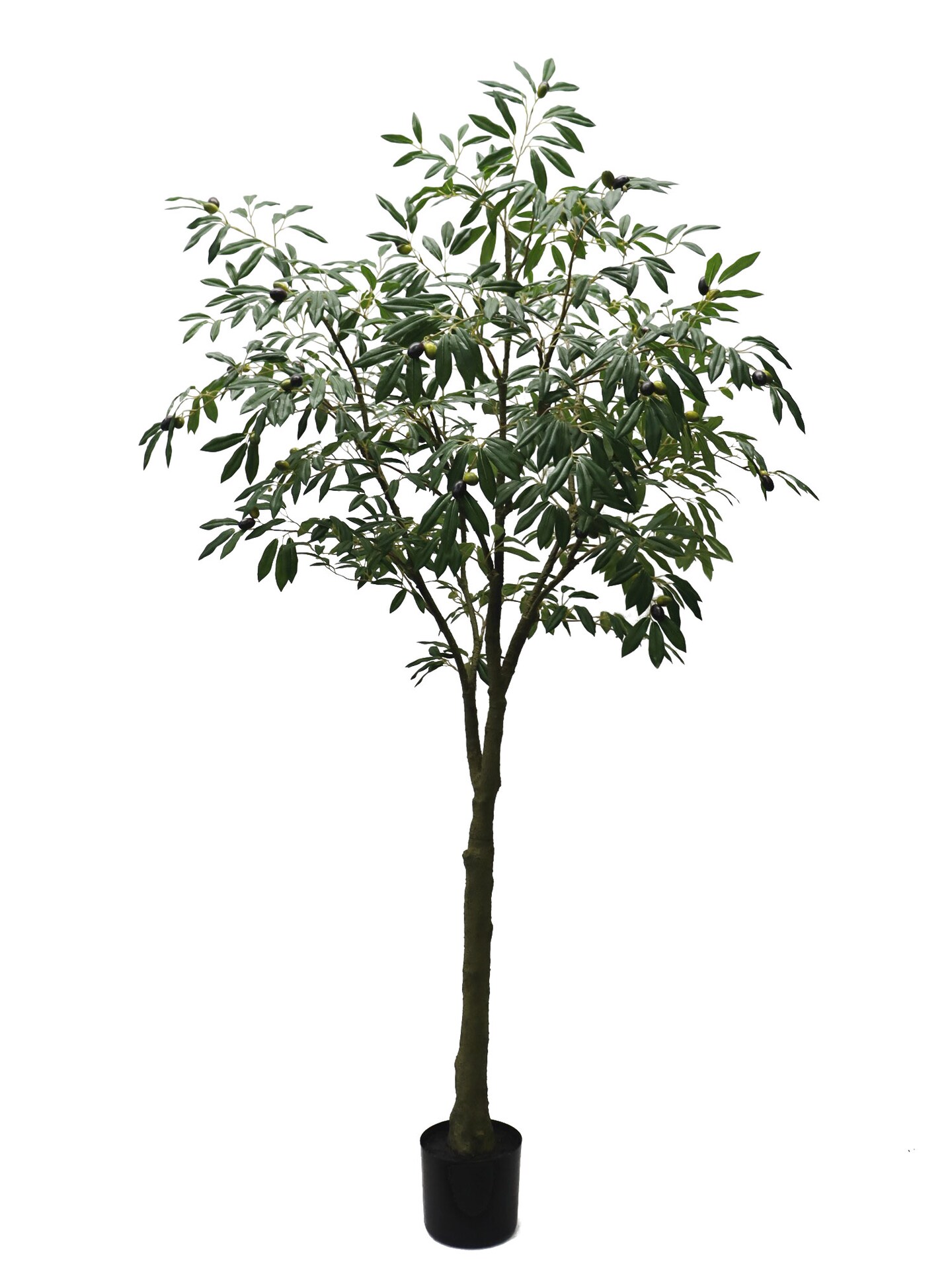 6-Foot Tall Artificial Olive Tree - 1050 Leaves, 78 Berries, Includes Pot - Lush Green Faux Olive Plant for Elegant Home or Office D&#xE9;cor, Floral Home by Artificial Flowers