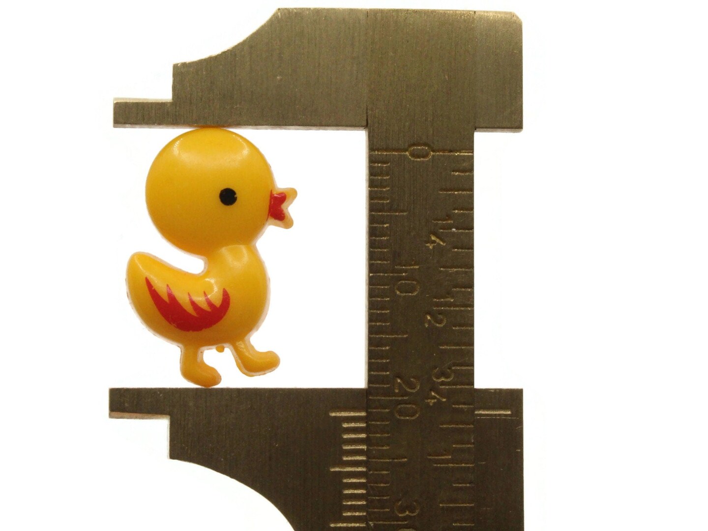 8 21mm Golden Yellow Duck Plastic Shank Bird Buttons Retro Animal Buttons