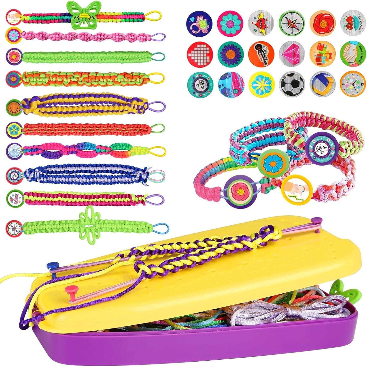 Friendship Bracelet Making Kit - Arts &#x26; Crafts Gift for Girls Ages 7-12