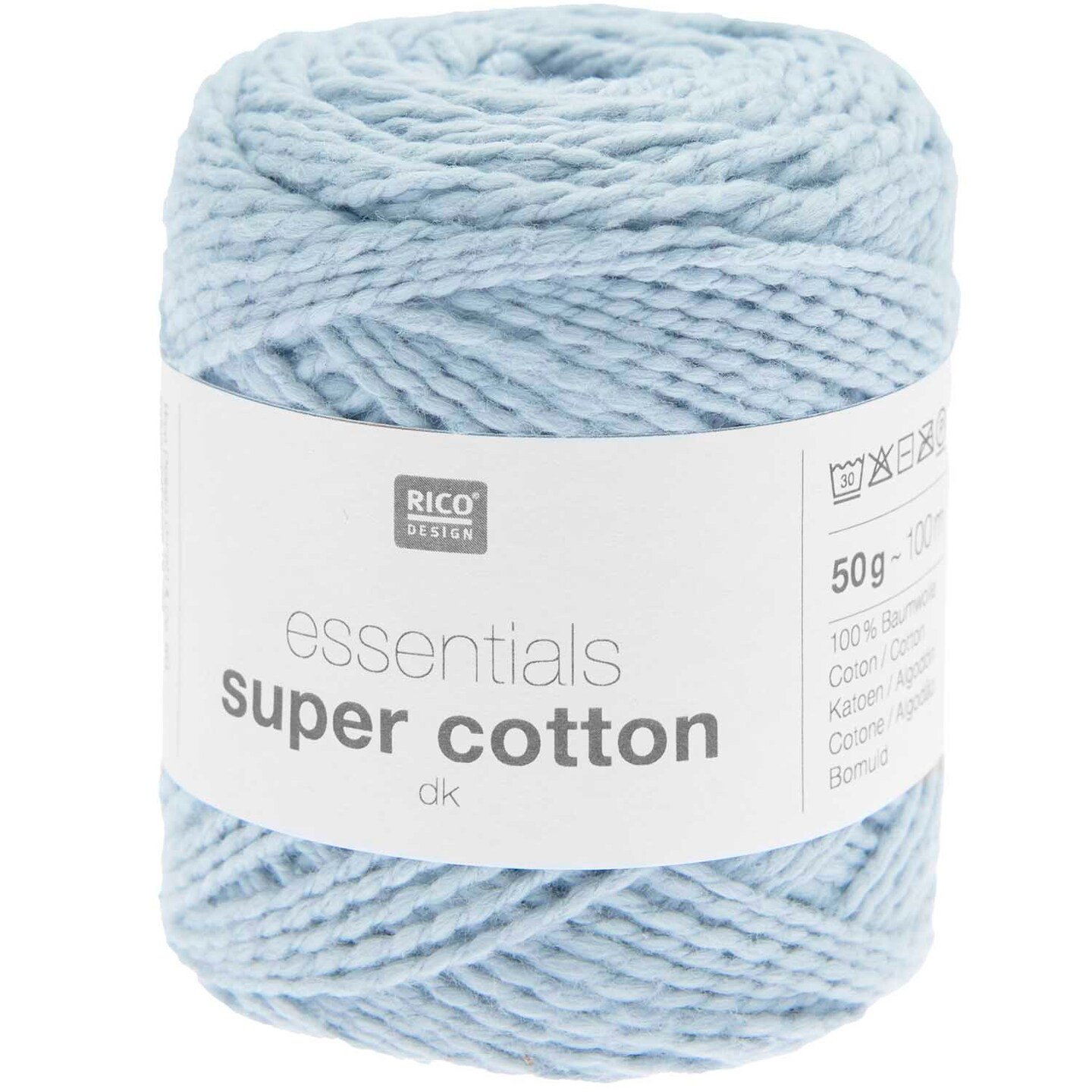 Rico Essentials Super Cotton DK - 100% Cotton - #010 Light Blue