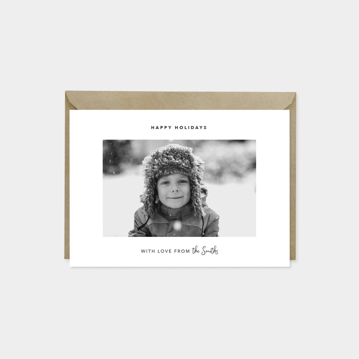 Holiday Photo Card, Minimal Elegant