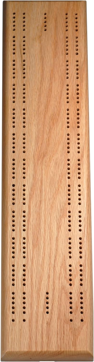 WE Games Competition Cribbage Game - Solid Wood Sprint 2 Track Board with Metal Pegs