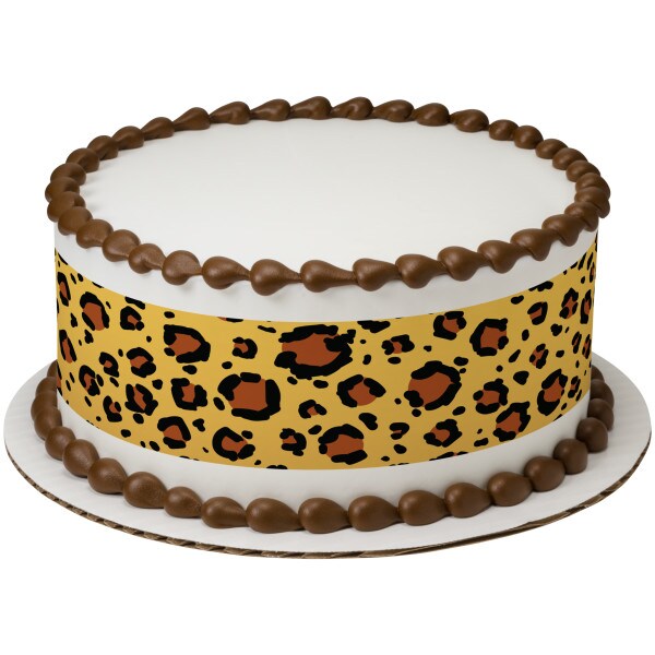 Safari Print Leopard Edible Cake Topper Image Strips