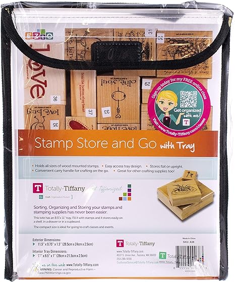 Totally Tiffany Single-Sided Stamp Store and Go Bag 9.5&#x22; x 11.5&#x22; x  1&#x22;
