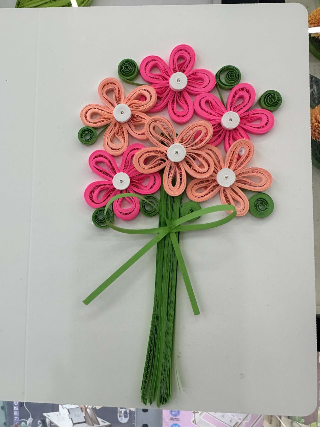 Greeting Card Making Kit. Flowers DIY Quilling Kit F07M3-5-FL5